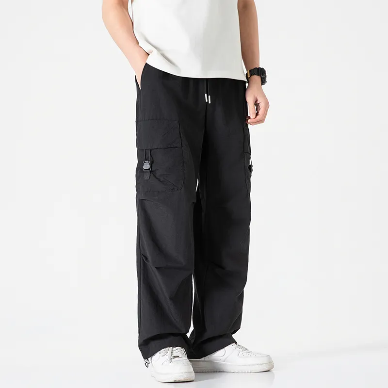 Jeep Individual Lace Up Straight Fit Casual Pants Unisex-113