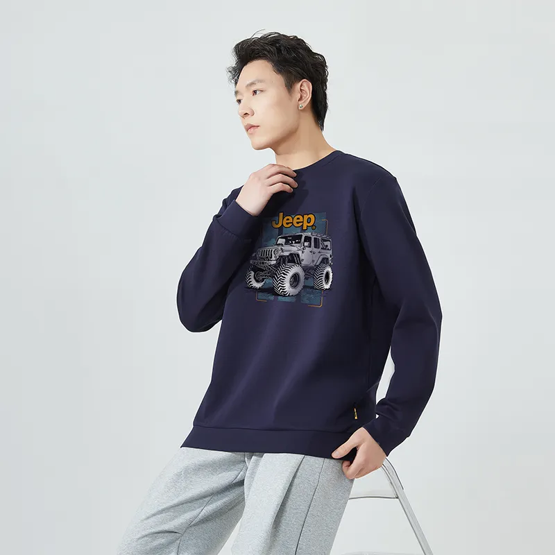 Jeep Pullover Long Sleeved Crew Neck Sweatshirt Unisex-9