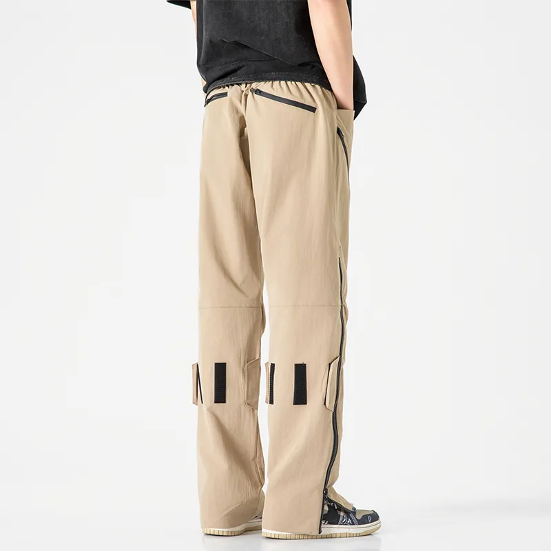 Jeep Individual Lace Up Straight Fit Casual Pants Unisex-137