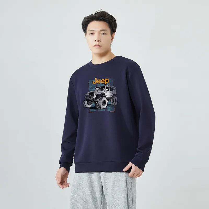 Jeep Pullover Long Sleeved Crew Neck Sweatshirt Unisex-11