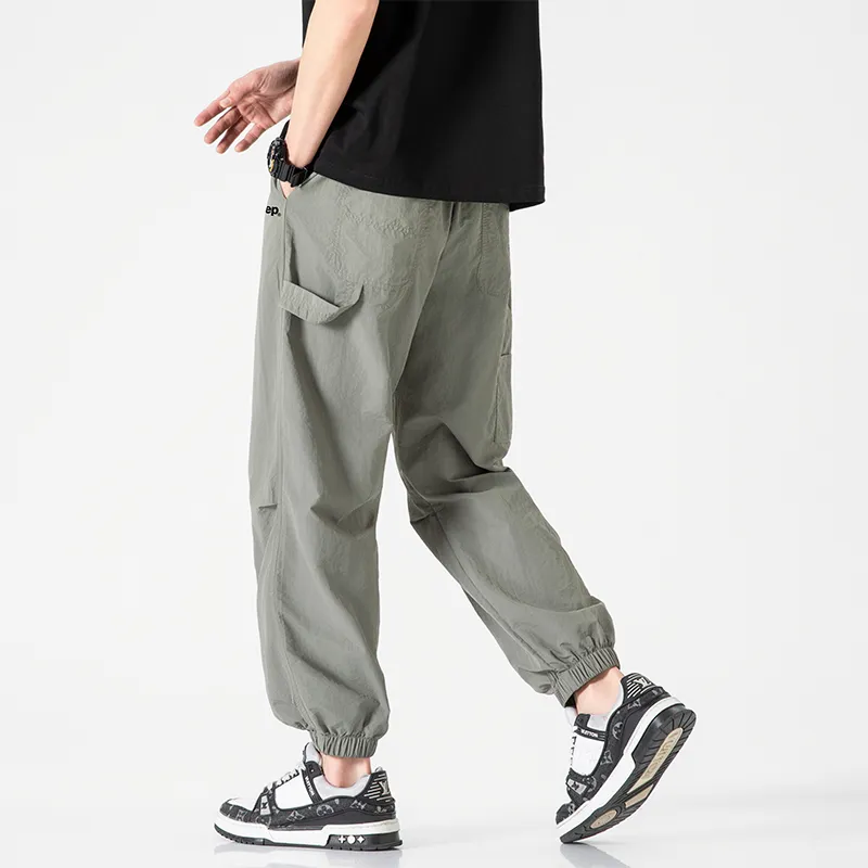 Jeep Individual Lace Up Straight Fit Casual Pants Unisex-178