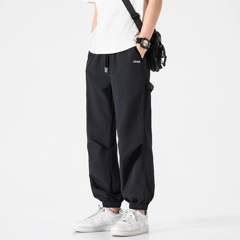 Jeep Individual Lace Up Straight Fit Casual Pants Unisex-227