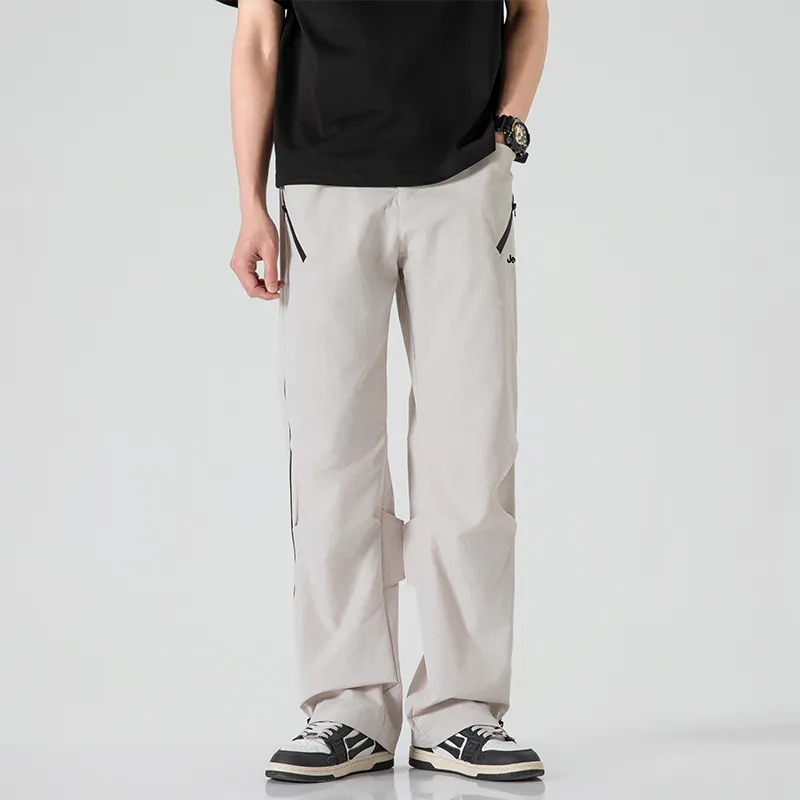 Jeep Individual Lace Up Straight Fit Casual Pants Unisex-122