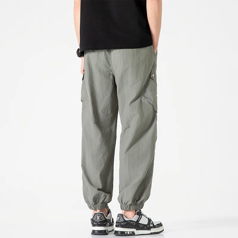 Jeep Individual Lace Up Straight Fit Casual Pants Unisex-9
