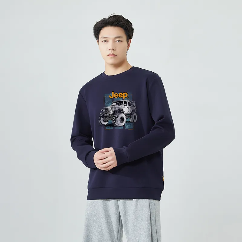 Jeep Pullover Long Sleeved Crew Neck Sweatshirt Unisex-8
