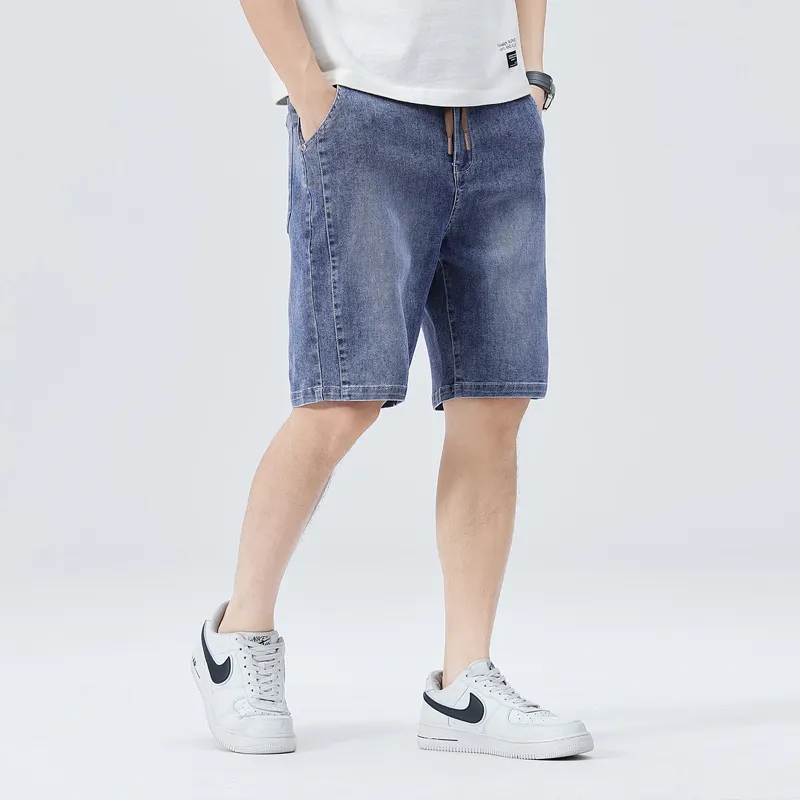 Jeep Lace Up Knee Length Denim Shorts Unisex-5