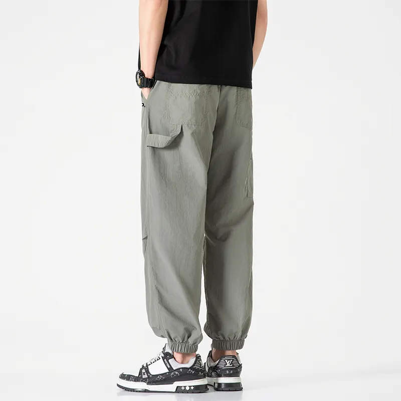 Jeep Individual Lace Up Straight Fit Casual Pants Unisex-179