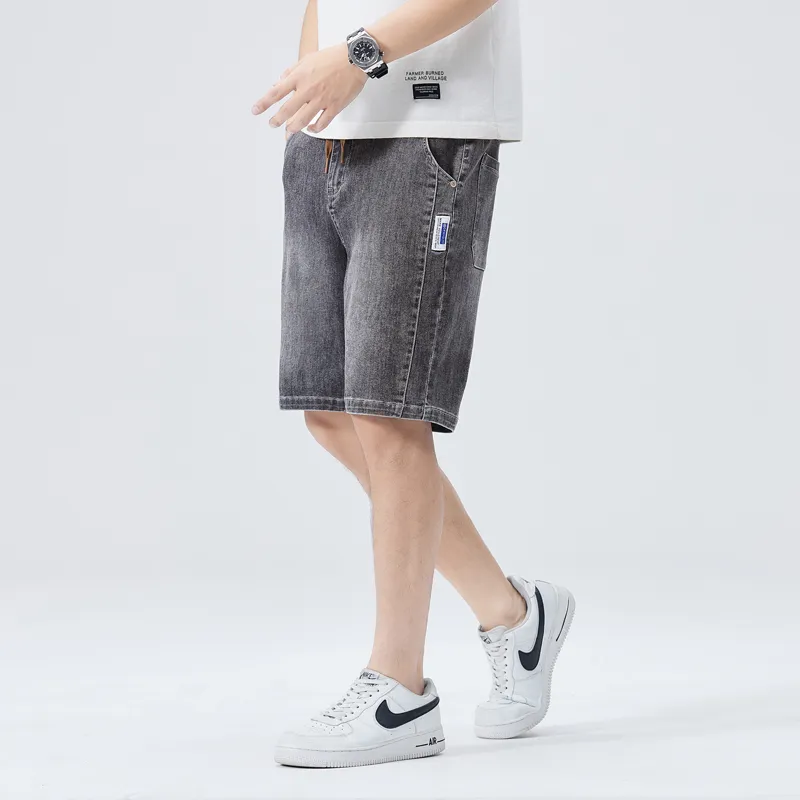 Jeep Lace Up Knee Length Denim Shorts Unisex-10
