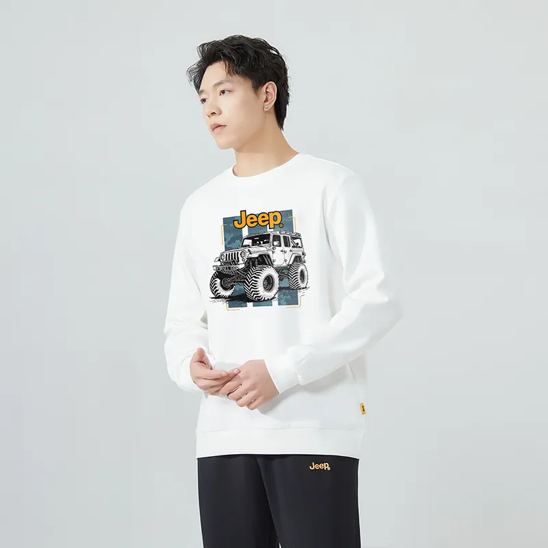 Jeep Pullover Long Sleeved Crew Neck Sweatshirt Unisex-5