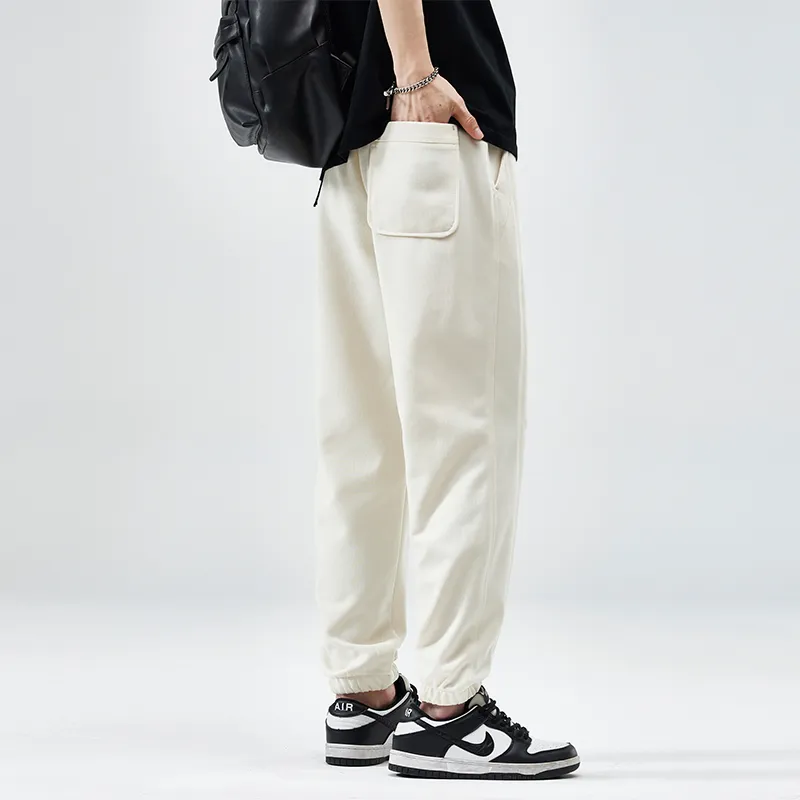 Jeep Elastic Straight Fit Elastic Cuff Lace Up Casual Pants Unisex-13