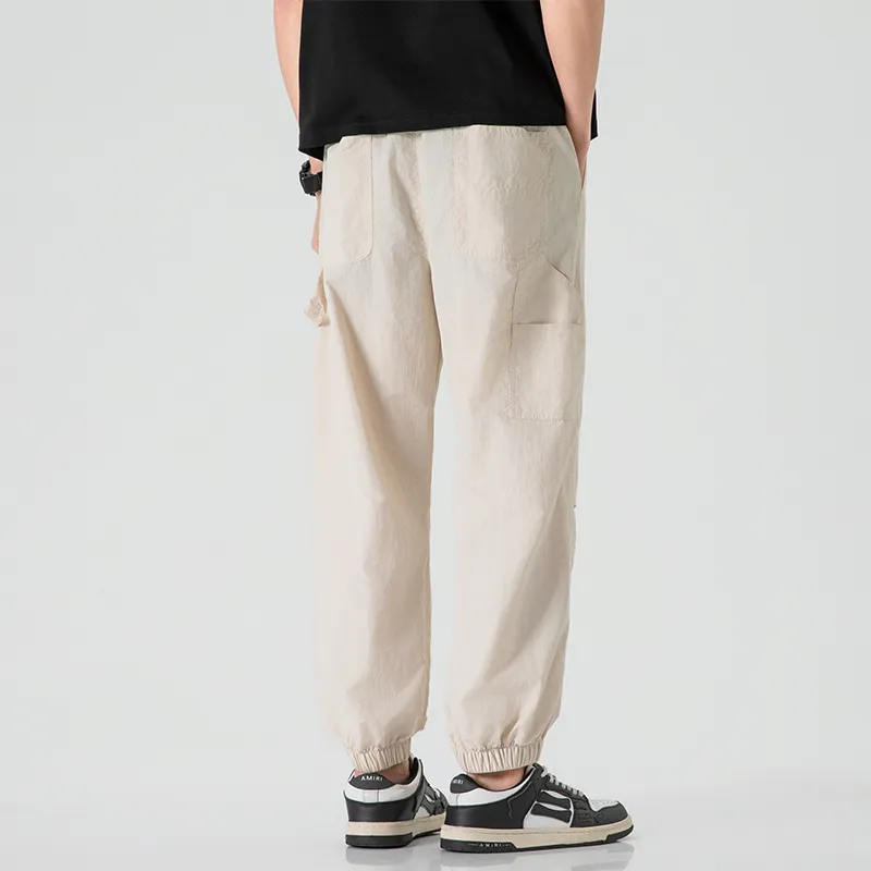 Jeep Individual Lace Up Straight Fit Casual Pants Unisex-196