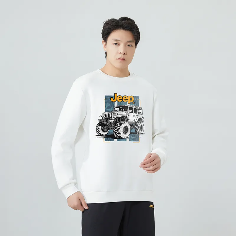Jeep Pullover Long Sleeved Crew Neck Sweatshirt Unisex-3