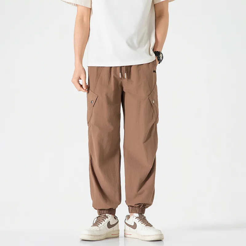 Jeep Individual Lace Up Straight Fit Casual Pants Unisex-22
