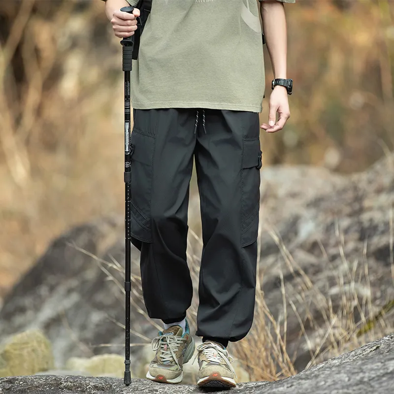 Jeep Elastic Cuff Loose Fit Workwear Sweatpants Casual Windbreaker Pants Unisex-6