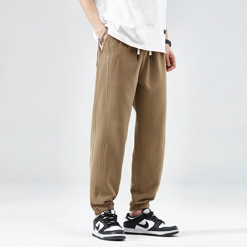 Jeep Elastic Straight Fit Elastic Cuff Lace Up Casual Pants Unisex-35