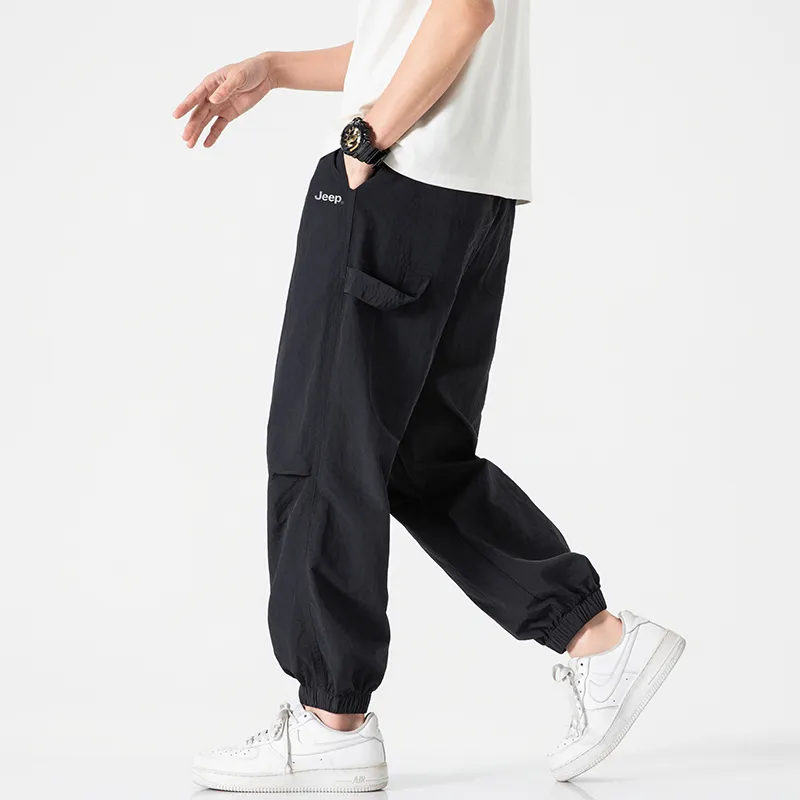 Jeep Individual Lace Up Straight Fit Casual Pants Unisex-228