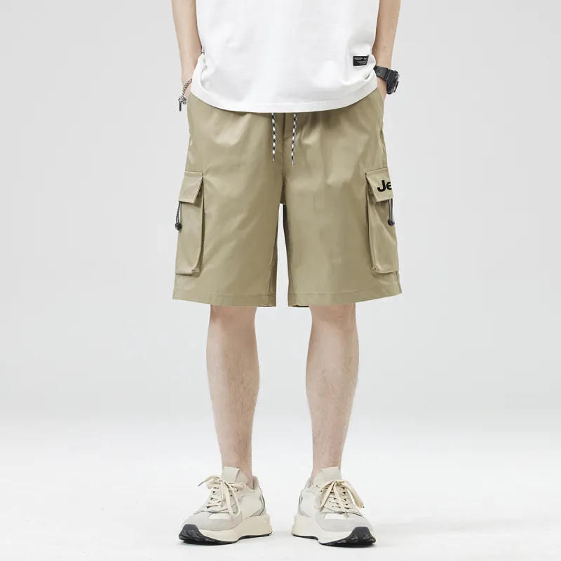 Jeep Lace Up Knee Length Quick Dry Casual Shorts Unisex-25