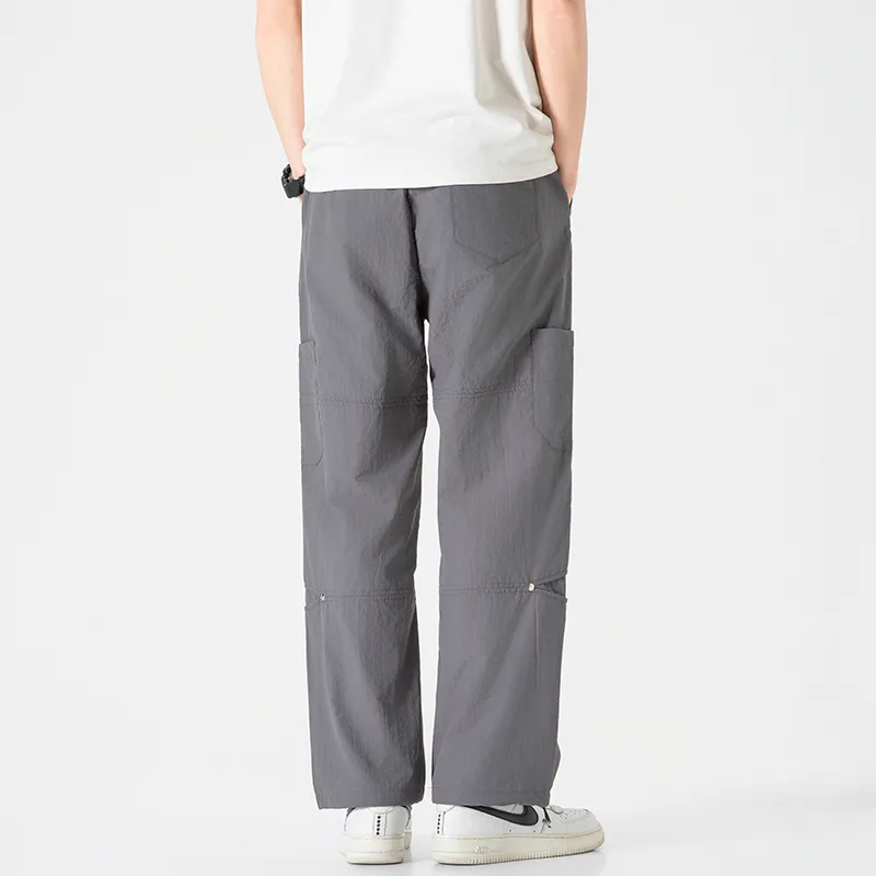 Jeep Individual Lace Up Straight Fit Casual Pants Unisex-75