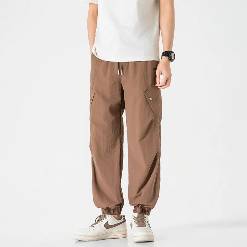 Jeep Individual Lace Up Straight Fit Casual Pants Unisex-24