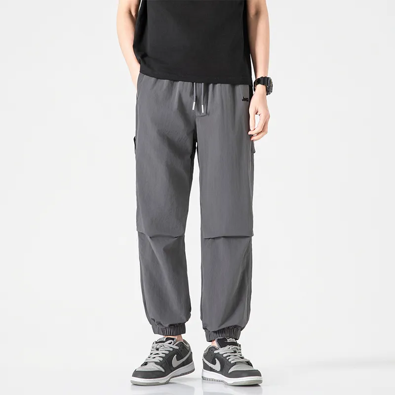 Jeep Individual Lace Up Straight Fit Casual Pants Unisex-212
