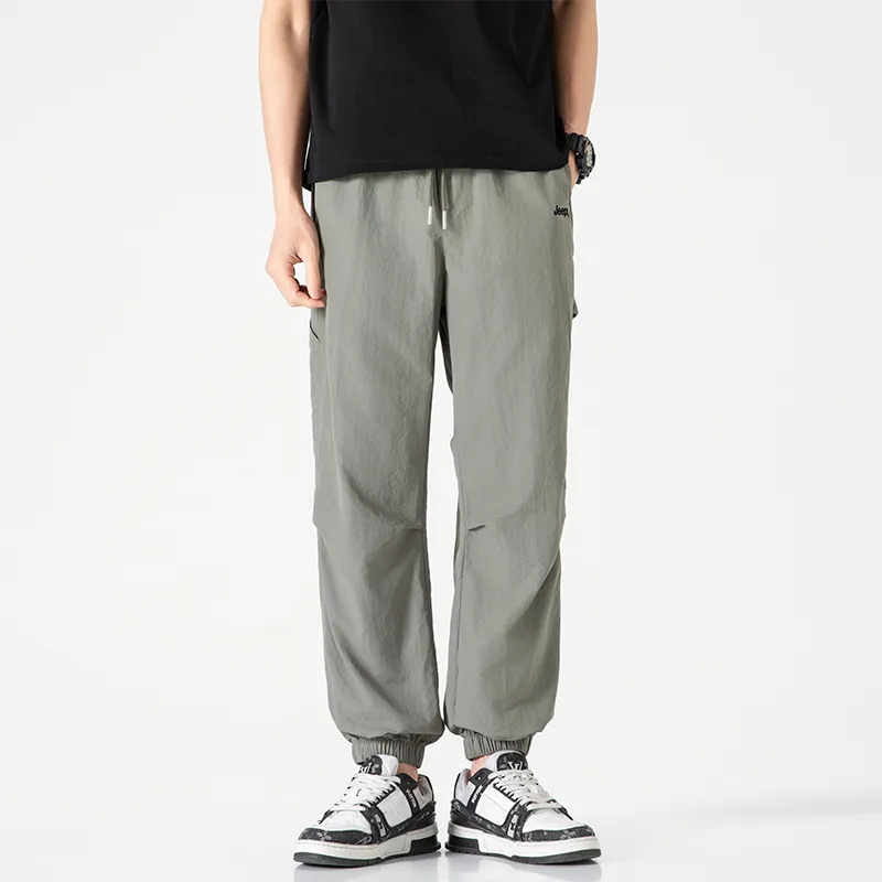Jeep Individual Lace Up Straight Fit Casual Pants Unisex-172