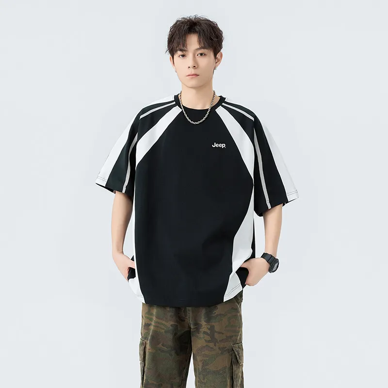 Jeep T Shirt Unisex Black Patchwork-3