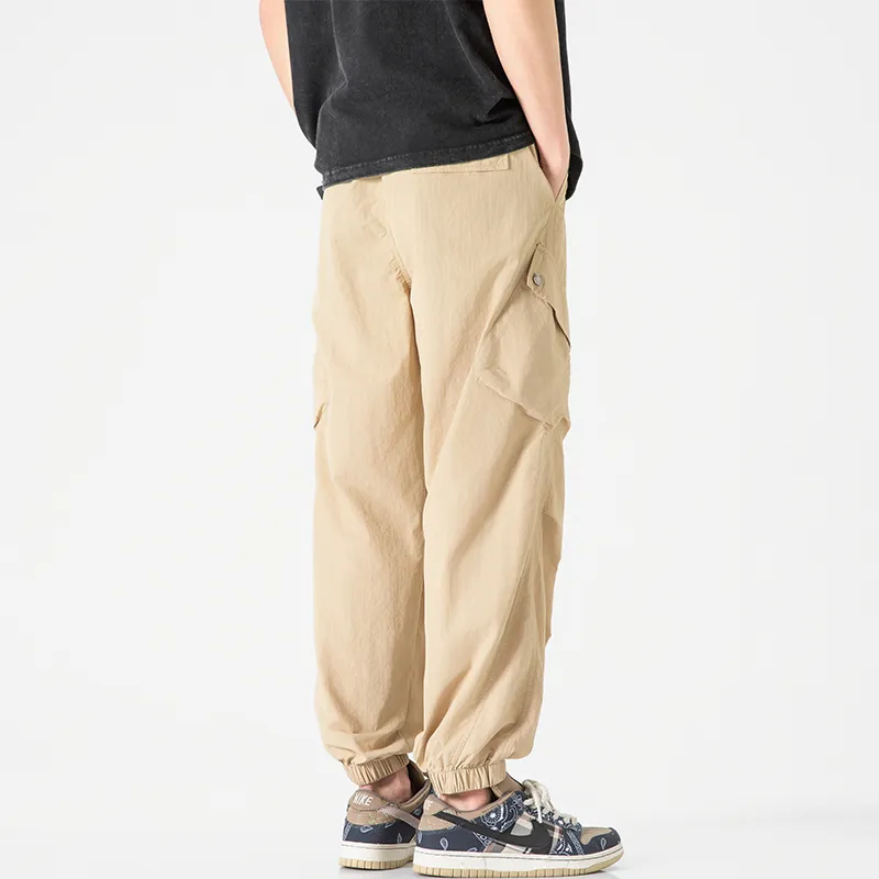 Jeep Individual Lace Up Straight Fit Casual Pants Unisex-19