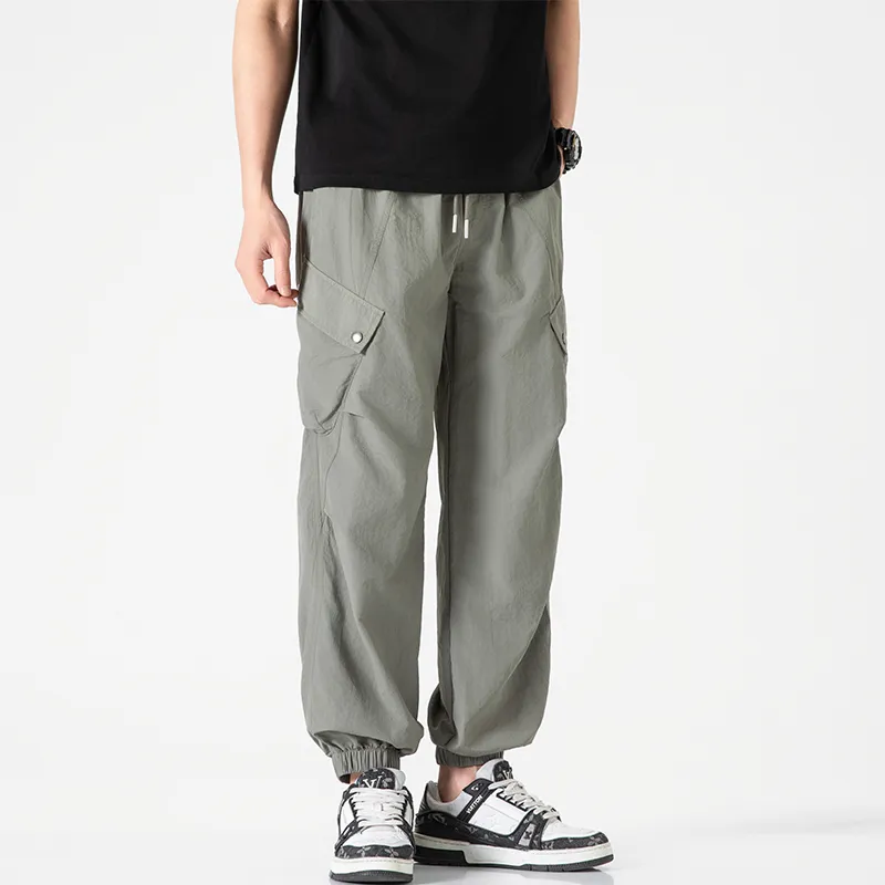 Jeep Individual Lace Up Straight Fit Casual Pants Unisex-5