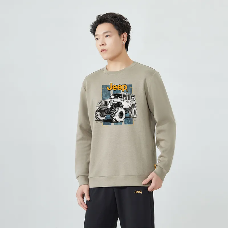 Jeep Pullover Long Sleeved Crew Neck Sweatshirt Unisex-16