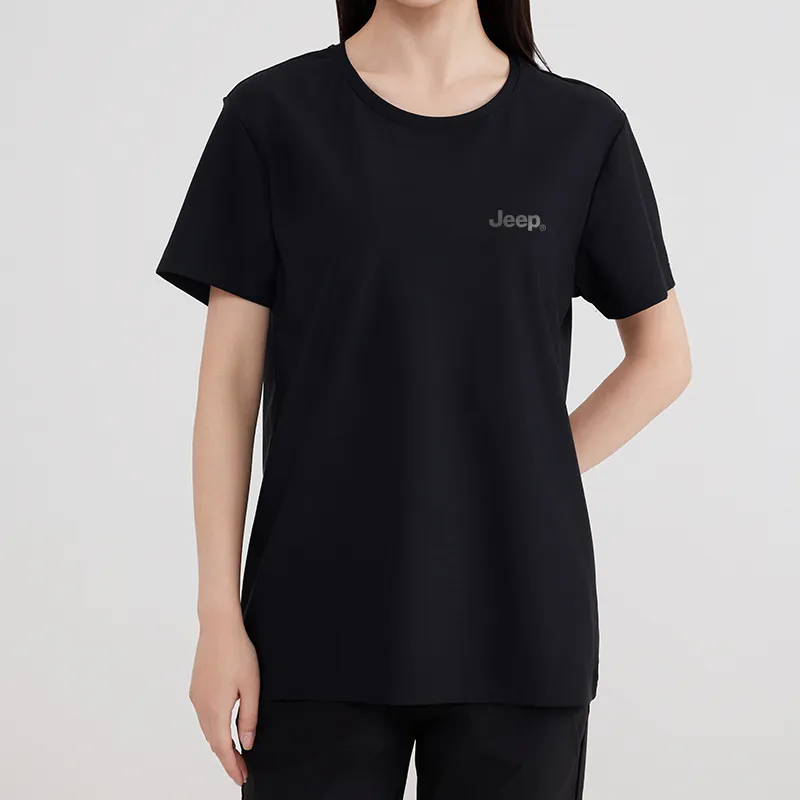 Jeep Summer Sports Running Loose Fit Crew Neck Breathable Drop Shoulder Short Sleeved T Shirts Unisex-16