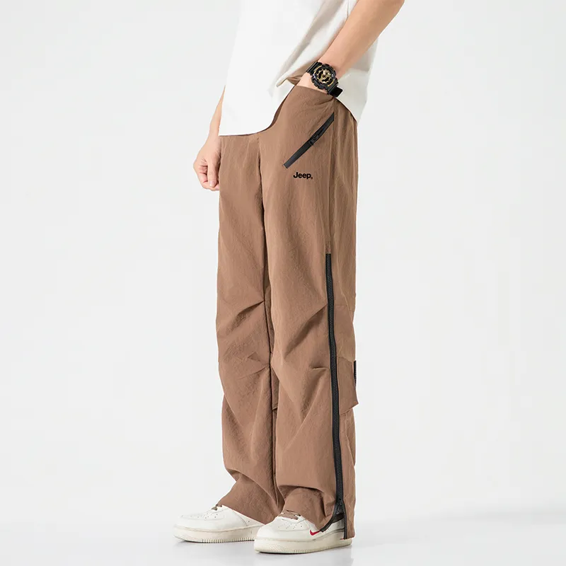 Jeep Individual Lace Up Straight Fit Casual Pants Unisex-142