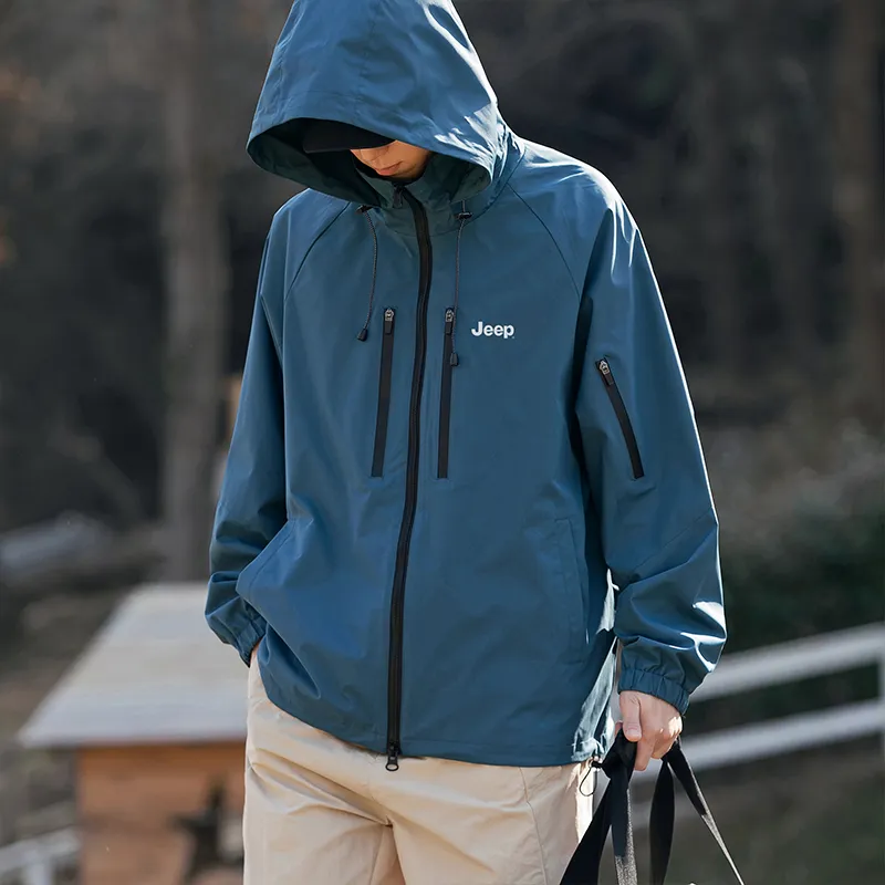 Jeep Minimalist Style Windproof And Waterproof Long Sleeved Jackets & Coats Unisex-9