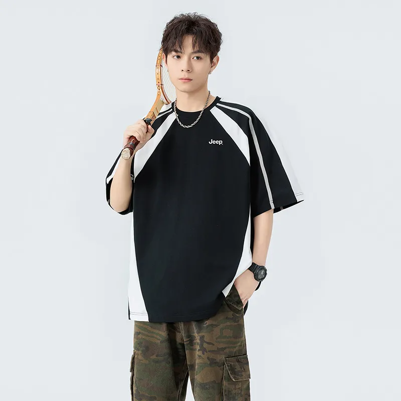 Jeep T Shirt Unisex Black Patchwork-6