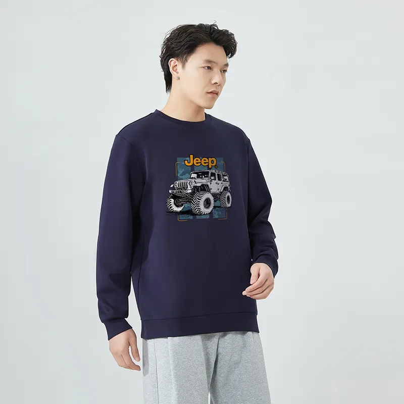 Jeep Pullover Long Sleeved Crew Neck Sweatshirt Unisex-10