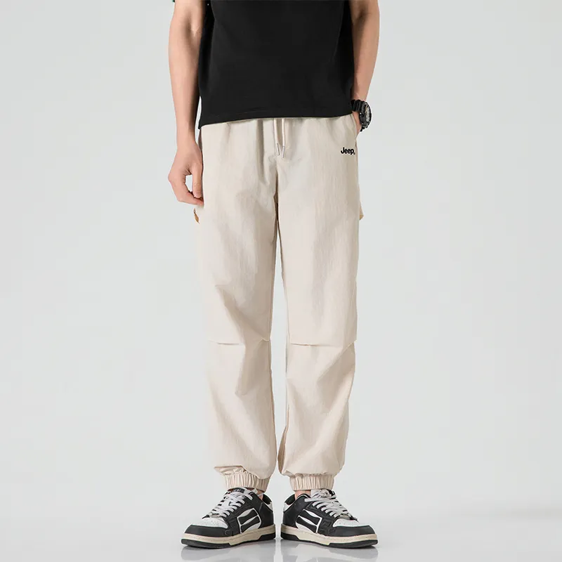Jeep Individual Lace Up Straight Fit Casual Pants Unisex-192
