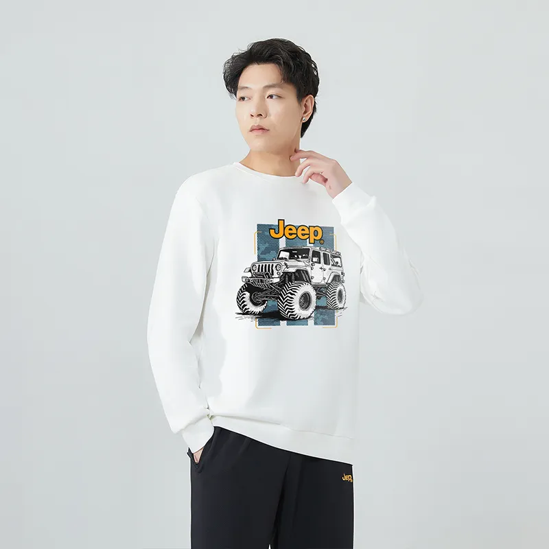 Jeep Pullover Long Sleeved Crew Neck Sweatshirt Unisex-2