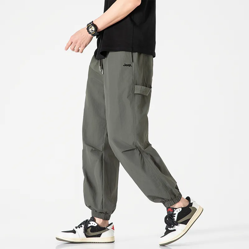 Jeep Individual Lace Up Straight Fit Casual Pants Unisex-186