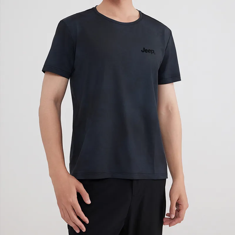 Jeep Summer Sports Running Loose Fit Crew Neck Breathable Drop Shoulder Short Sleeved T Shirts Unisex-8