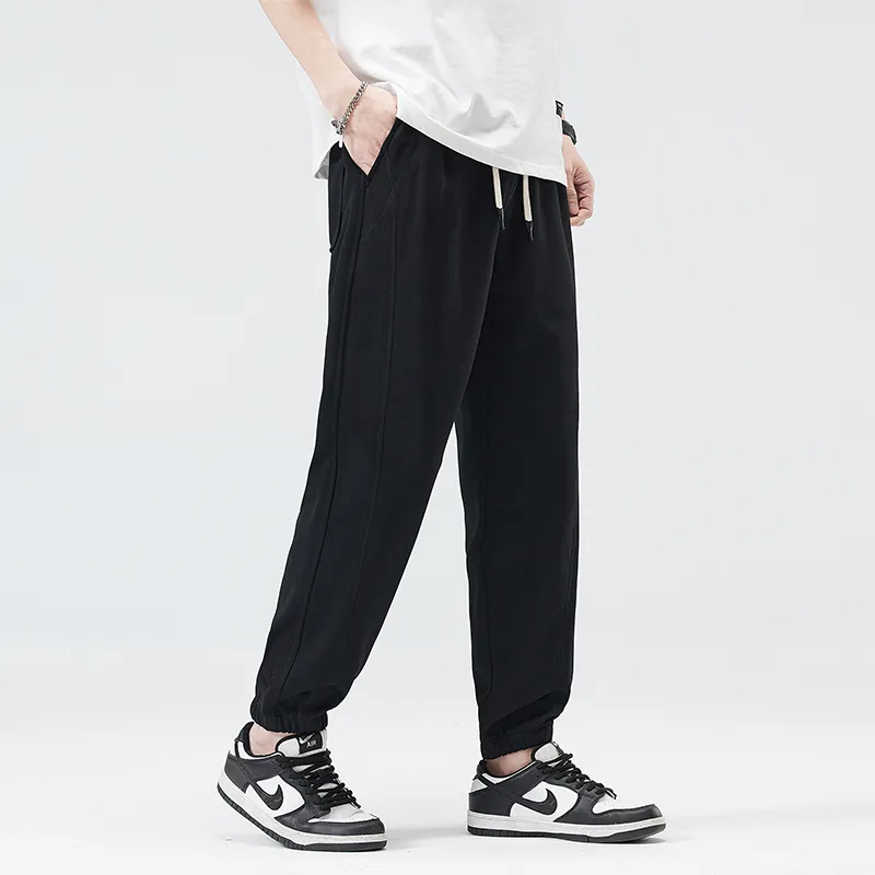 Jeep Elastic Straight Fit Elastic Cuff Lace Up Casual Pants Unisex-61