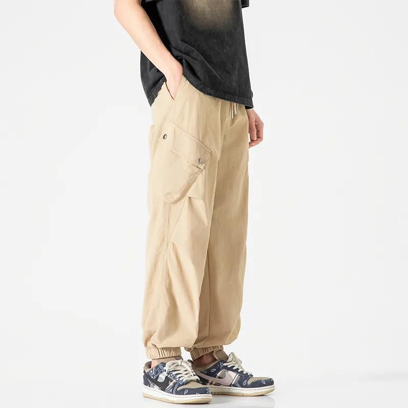 Jeep Individual Lace Up Straight Fit Casual Pants Unisex-13