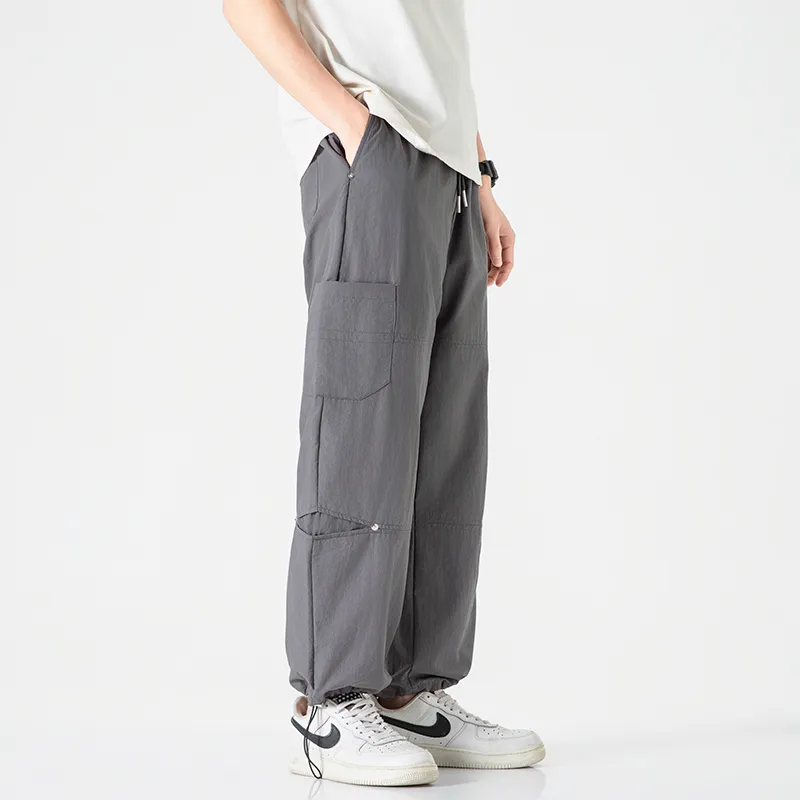 Jeep Individual Lace Up Straight Fit Casual Pants Unisex-77