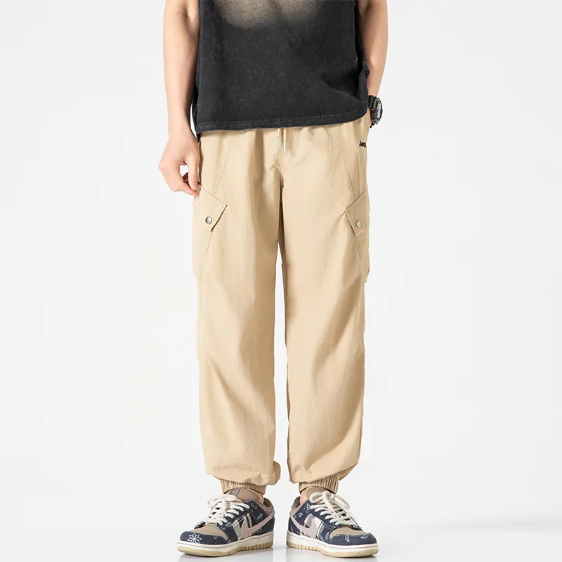 Jeep Individual Lace Up Straight Fit Casual Pants Unisex-12