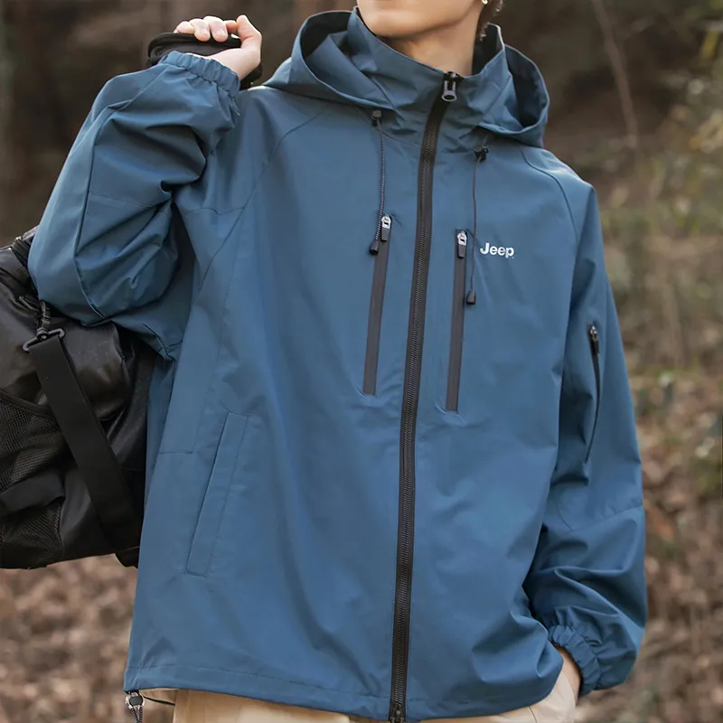 Jeep Minimalist Style Windproof And Waterproof Long Sleeved Jackets & Coats Unisex-10
