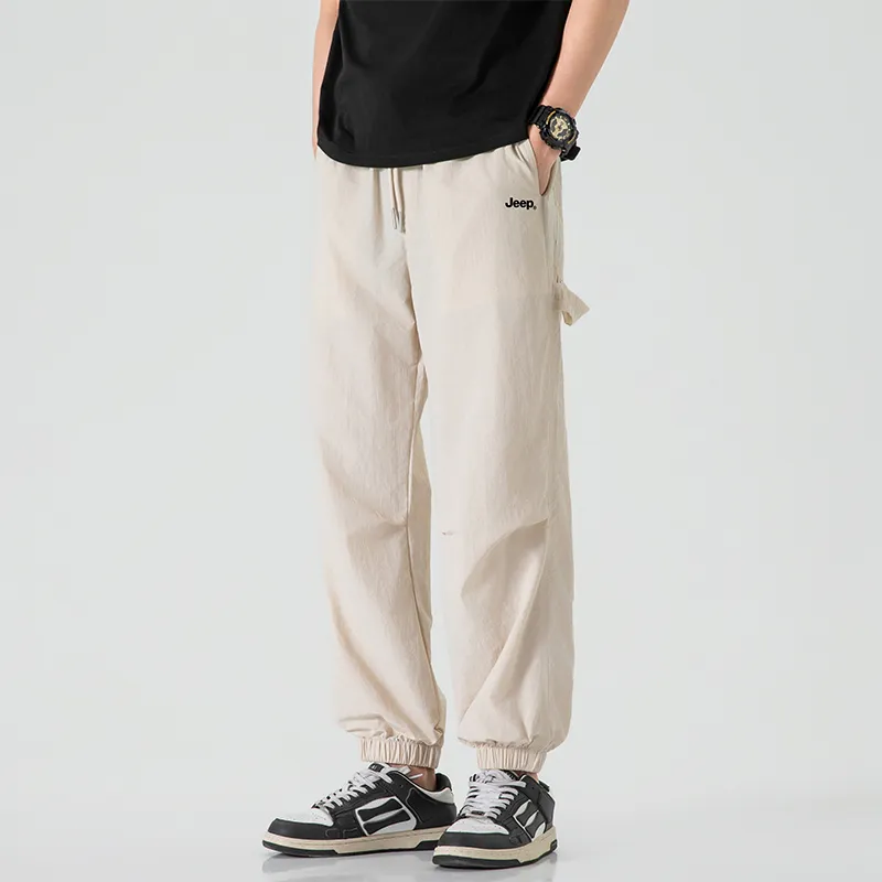 Jeep Individual Lace Up Straight Fit Casual Pants Unisex-193