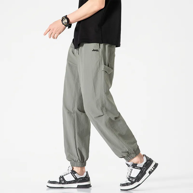 Jeep Individual Lace Up Straight Fit Casual Pants Unisex-176