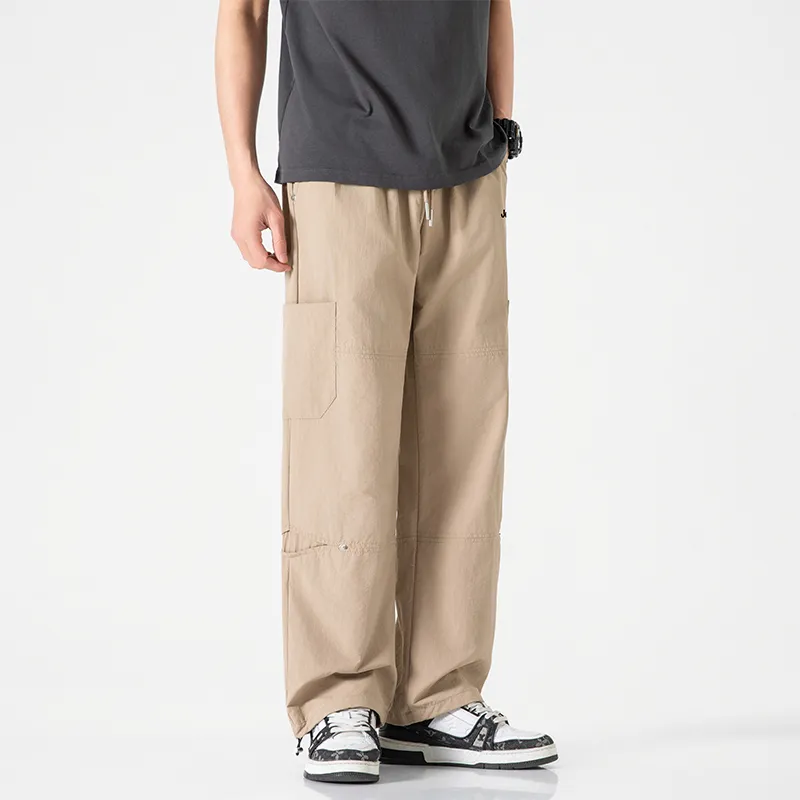 Jeep Individual Lace Up Straight Fit Casual Pants Unisex-53
