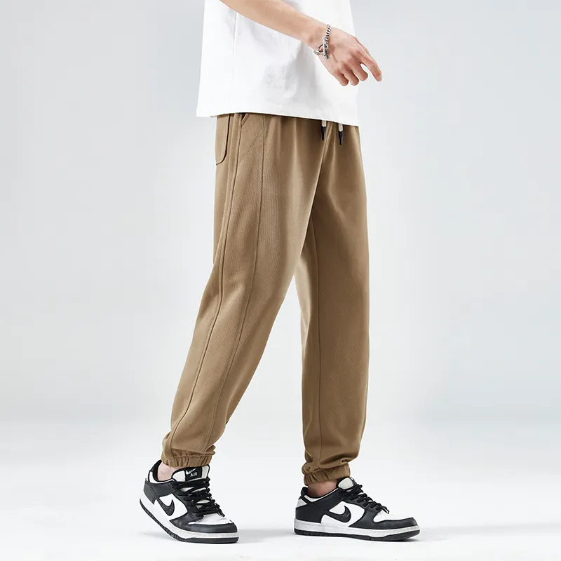 Jeep Elastic Straight Fit Elastic Cuff Lace Up Casual Pants Unisex-36