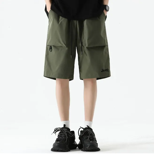 Jeep Dopamine Dressing Quick Dry Five Button Workwear Casual Shorts Unisex-11