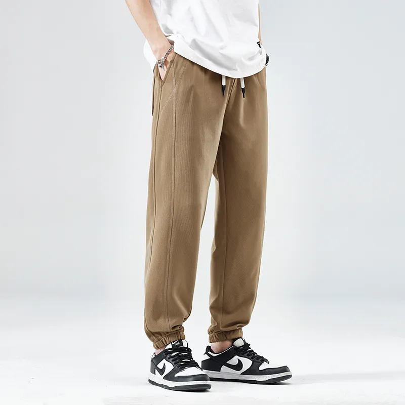 Jeep Elastic Straight Fit Elastic Cuff Lace Up Casual Pants Unisex-34