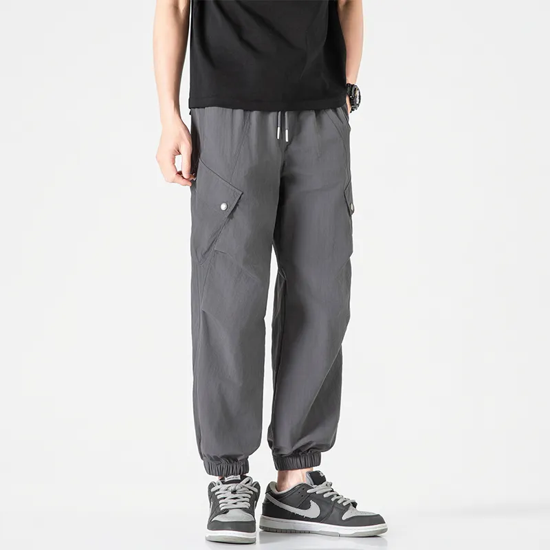 Jeep Individual Lace Up Straight Fit Casual Pants Unisex-39